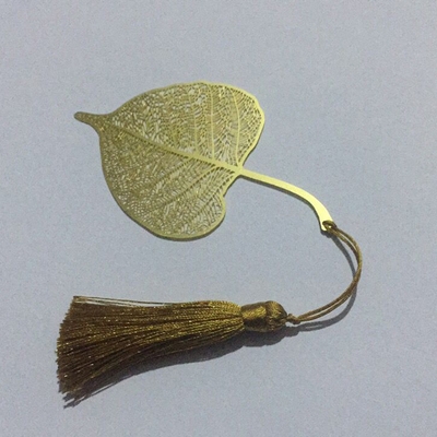 流苏款精纹叶脉树叶书签梧桐叶银杏叶菩提叶黄铜工艺品礼品