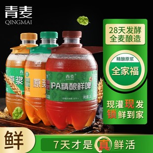 青岛特产青麦原浆啤酒鲜啤IPA黄啤白啤1.5L*3桶组合套装精酿啤酒