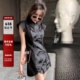 LunaGrace/小众设计师款欧洲站新中式国风旗袍黑色高端精致连衣裙
