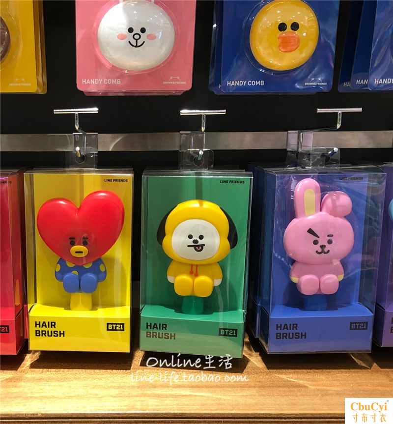 韩国BTS防弹少年团BT21梳子便携按摩梳化妆梳可爱气囊式公|ruв категории семья/личные чистящие средства, потребительских уборка посуды, гребень/портативный зеркало, гребень/макияж гребень/массаж гребень - от Buy2taobao.com для оказания профессиональной услуги покупки агента Taobao