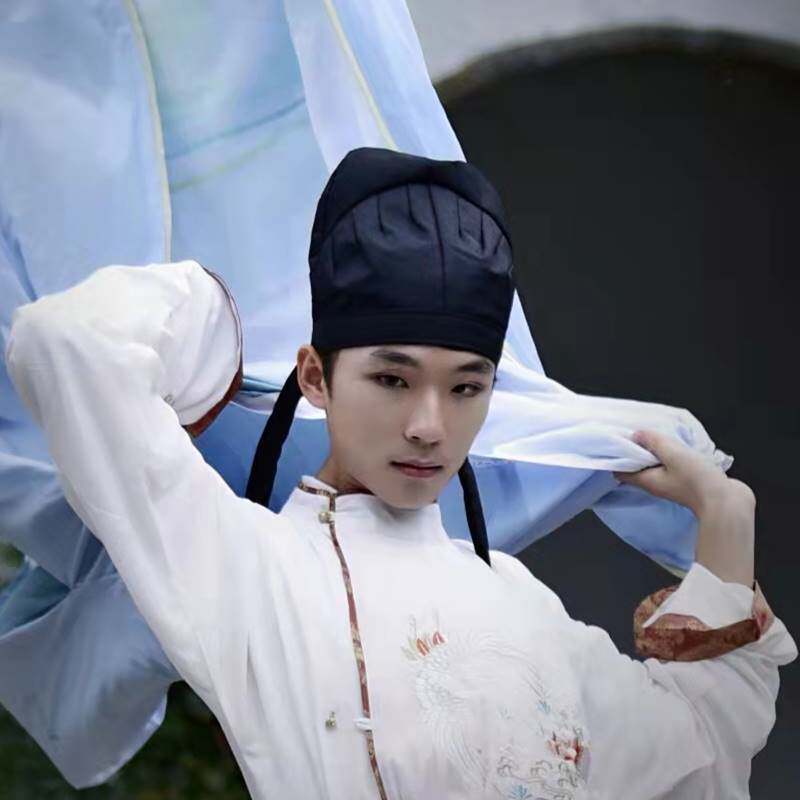 汉服帽子男士书生帽唐制古风帽男童配饰宋代幞头帽国学表演秀才帽
