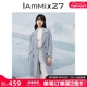 IAmMIX27羊毛双面呢外套女冬季新品时尚西装领落肩中长款毛呢大衣