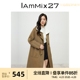 IAmMIX27全羊毛双面呢大衣女冬季加厚个性西装领休闲百搭毛呢外套