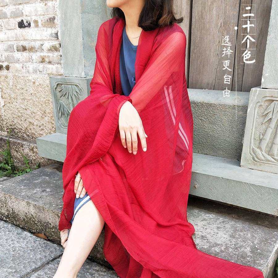 大纱巾沙滩巾超长超大3米 雪纺