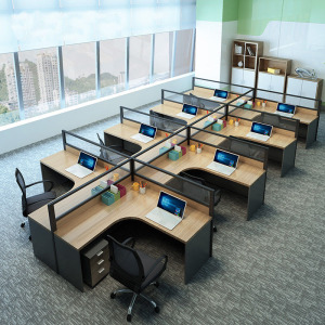 办公家具屏风办公桌简约现代4/6四人位职员办公桌椅组合员工卡座