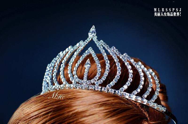 选美小姐颁奖大皇冠加冕后冠新娘公主女王酒吧夜花场庆典头发饰品