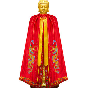 佛像神像1234米龙m袍荷花菩萨衣佛像披风斗蓬披肩佛衣佛袍神像龙