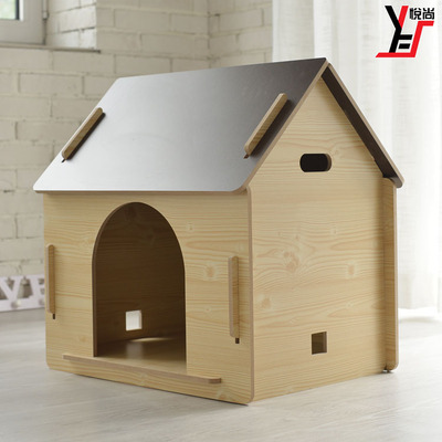 木质狗笼狗屋狗狗小木屋狗房子|金毛狗窝猫窝送保暖垫子