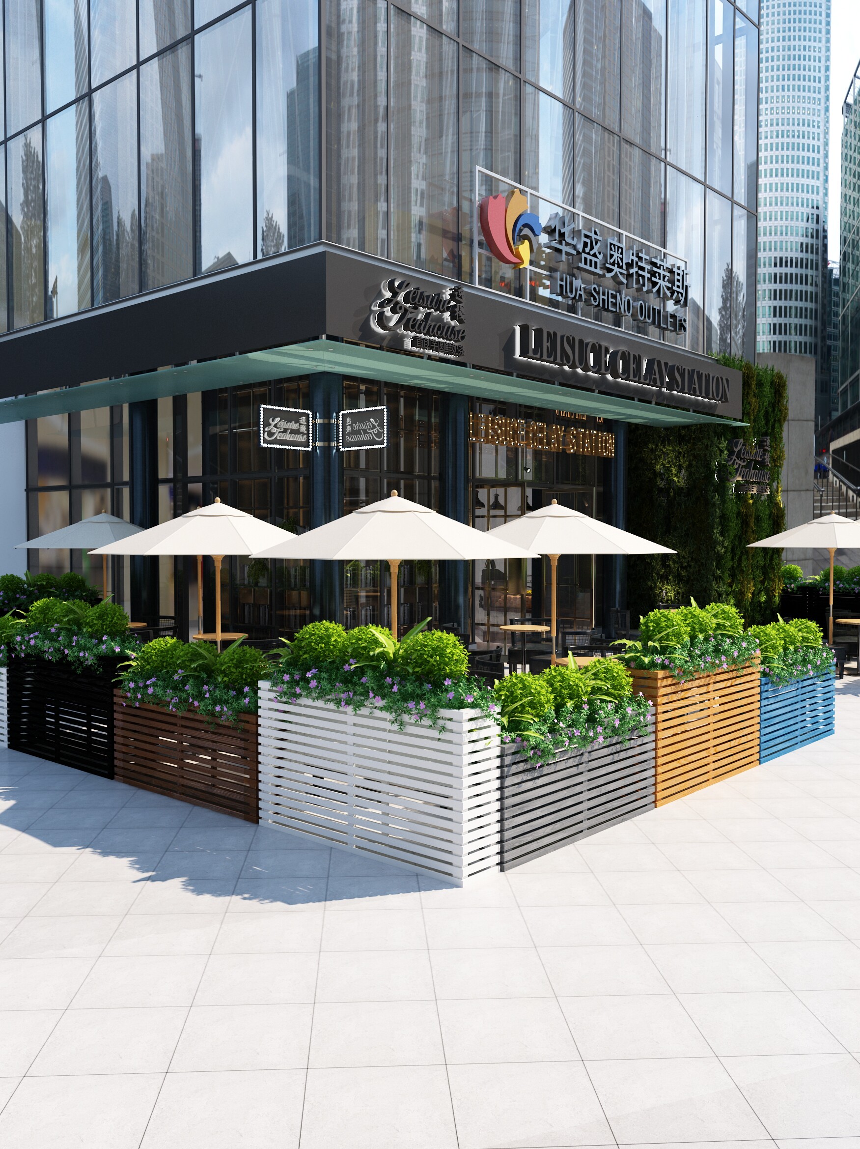 售楼部花盆隔断户外花架外摆实木网格饭店花坛餐厅花槽围挡大花箱