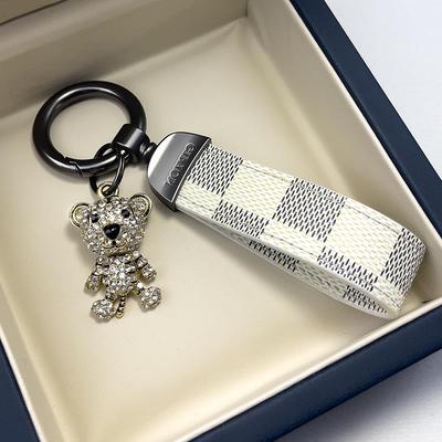 lv&gedete 小虎镶钻汽车钥匙扣挂件钥匙链包包挂饰女生情侣钥匙绳