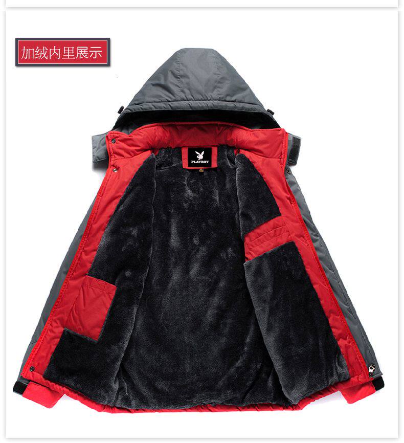 冬季棉衣男士冲锋衣加绒加厚大码工作防寒服保暖劳保棉袄休闲外套