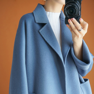 LILY MOST2023年新款双面羊绒大衣女韩版高端羊毛呢外套宽松显瘦