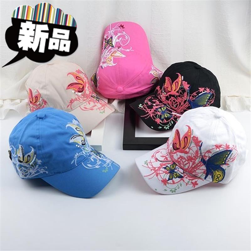 刺绣遮阳V帽少女花女印潮可爱薄款短檐轻薄中年海边出游个性鸭嘴在类目 服饰配件/皮带/帽子/围巾, 帽子中 - 来自Buy2taobao.com提供专业的淘宝代购服务