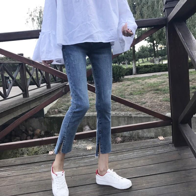 Jeans spring and autumn 2019 new pattern Korean Edition Versatile Show thin Self cultivation Elastic force Side slits hole Paige Ninth pantsin the Women's clothing/Boutique , Jeans category - from Buy2taobao.com to provide professional Taobao agent buy service