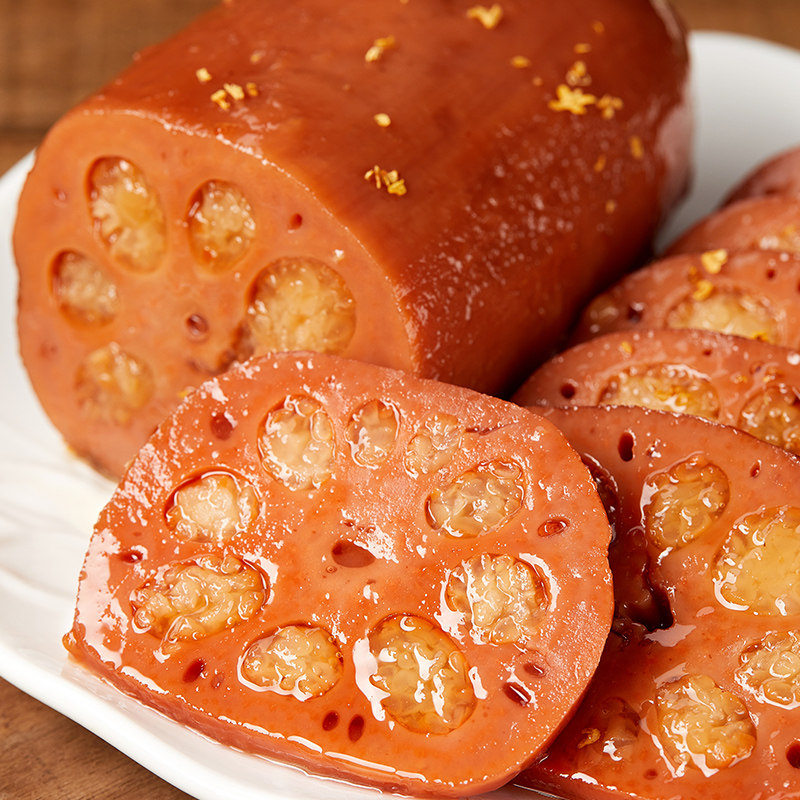 糯米藕即食糖藕甜莲藕熟食蜜藕扬州香糯特产小吃蜜汁桂花糯米藕