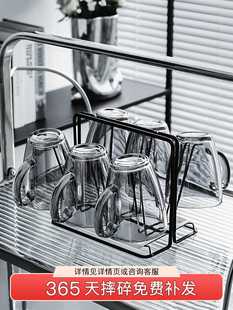 杯子防摔钢化玻璃杯家用喝水客厅待客水杯加厚茶杯套装客人耐高温