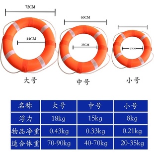 专业救生圈 免充气大浮力泡沫救生圈 成人儿童游泳圈 船用防汛