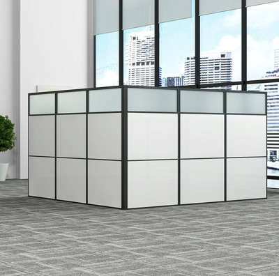 办公室屏风折叠移动隔断推拉挡板车间板式活动隔板玻璃高隔墙