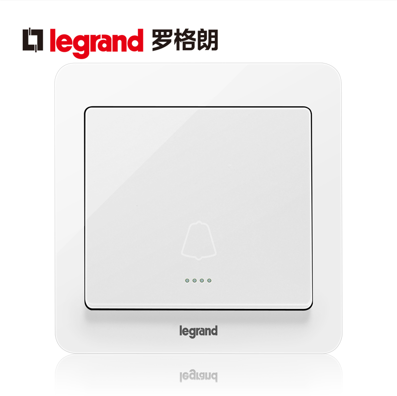 tcl罗格朗86型220v叮咚门铃门控有线按钮自复位电门开关面板家用