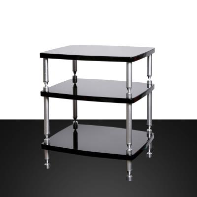 新款影音柜功放机柜木质功放机架子移动三q四双层影院器材音响机