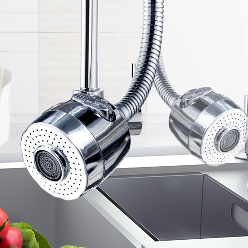 厨房水龙头防溅头嘴家用自来水过滤器节水加长万能延伸器花洒通用