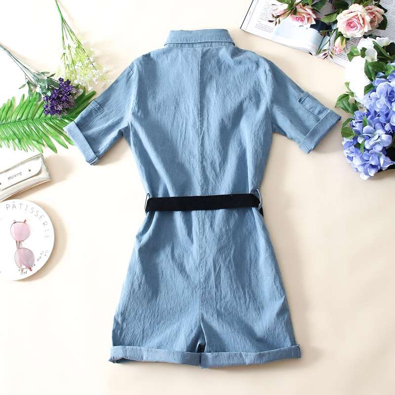 連身衣服女2019春夏裝新款韓版高腰闊腿牛仔連體短褲學生大碼寬松在類目 女裝/女士精品, 褲子, 休閒褲中 - 來自Buy2taobao.com提供專業的淘寶代購服務