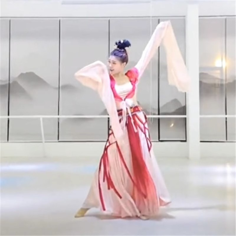 一梦惊鸿舞蹈服盛世宴歌演出服中国风成人飘逸汉唐水袖古典舞服装