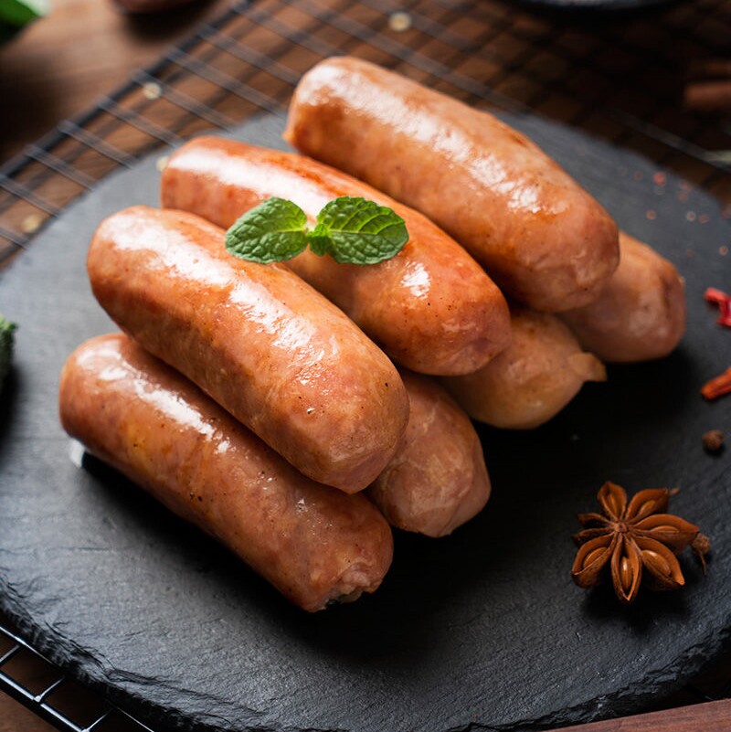 9雄丰地道肠火山石烤肉肠正宗台湾热狗烤肠肉肠即食香肠500g*4袋已售