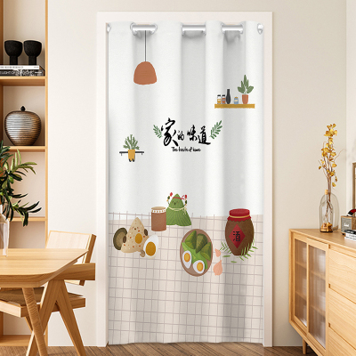 厨房门帘隔断帘专用防油烟窗帘免打孔家用商用挡风遮挡布帘子全遮