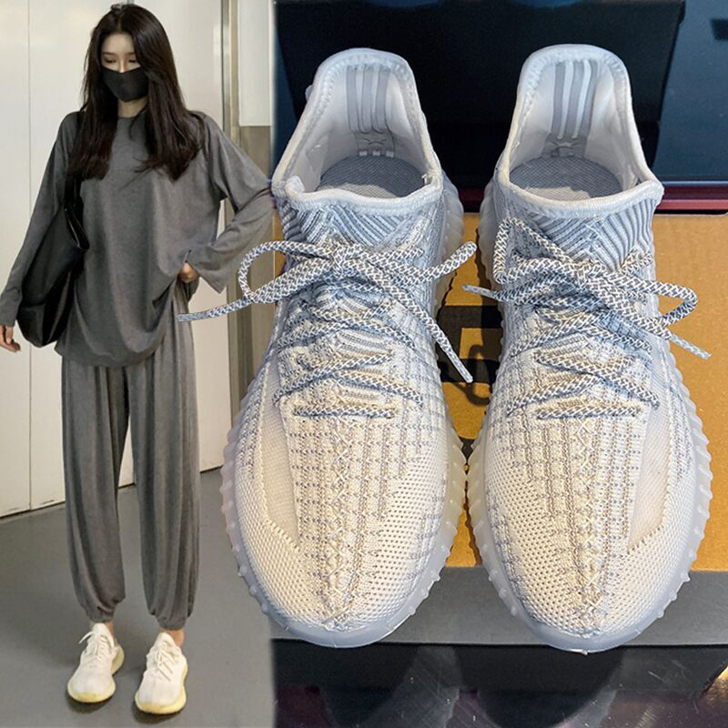 椰子鞋女350满天星2022年新款春夏季透气情侣跑步运动鞋薄款鞋子