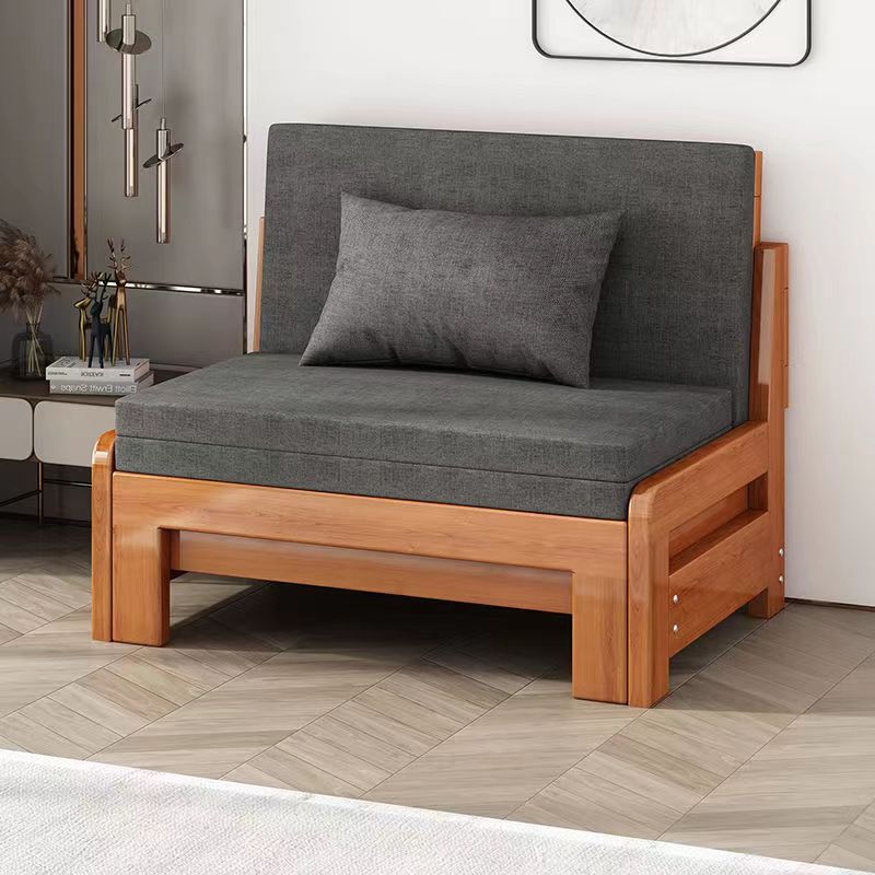 实木沙发折叠床两用推拉床多功能折叠椅小户型经济伸缩实木沙发椅