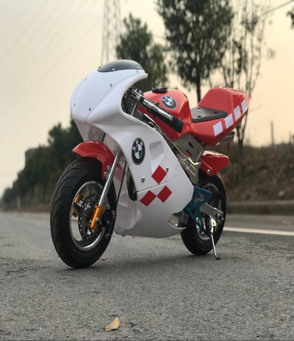 2020新款二冲四冲小跑车小趴赛 49cc迷你摩托车 单缸电启动街跑车
