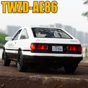 合金汽车模型ae86赛车男生玩具车仿真车模声光回力儿童玩具小汽车