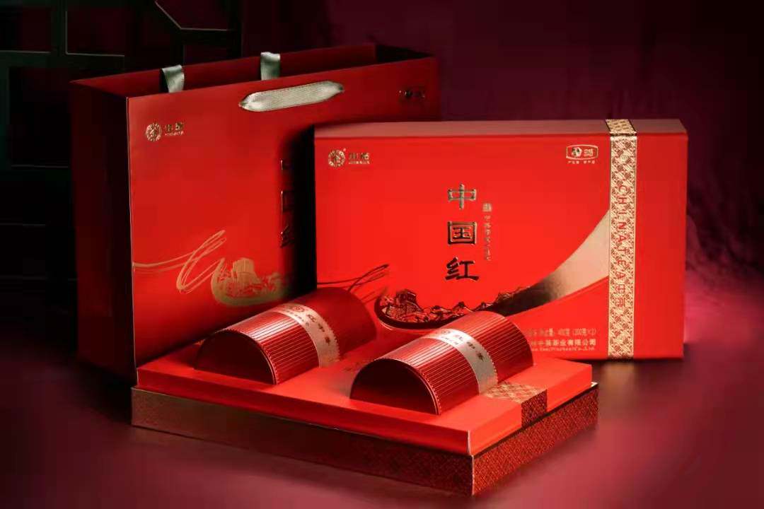 中茶六堡茶中国红礼盒400g/盒2021年 广西梧州特级散茶