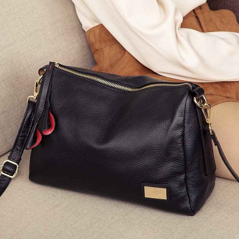 软皮小包包女斜挎2019新款女士时尚真皮单肩妈妈包中年女包进入查看