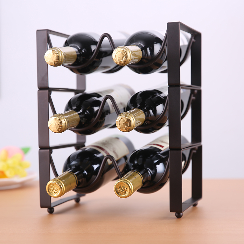 欧式红酒架摆件简约创意葡萄酒瓶架家用吧台酒具客厅装饰摆设叠加