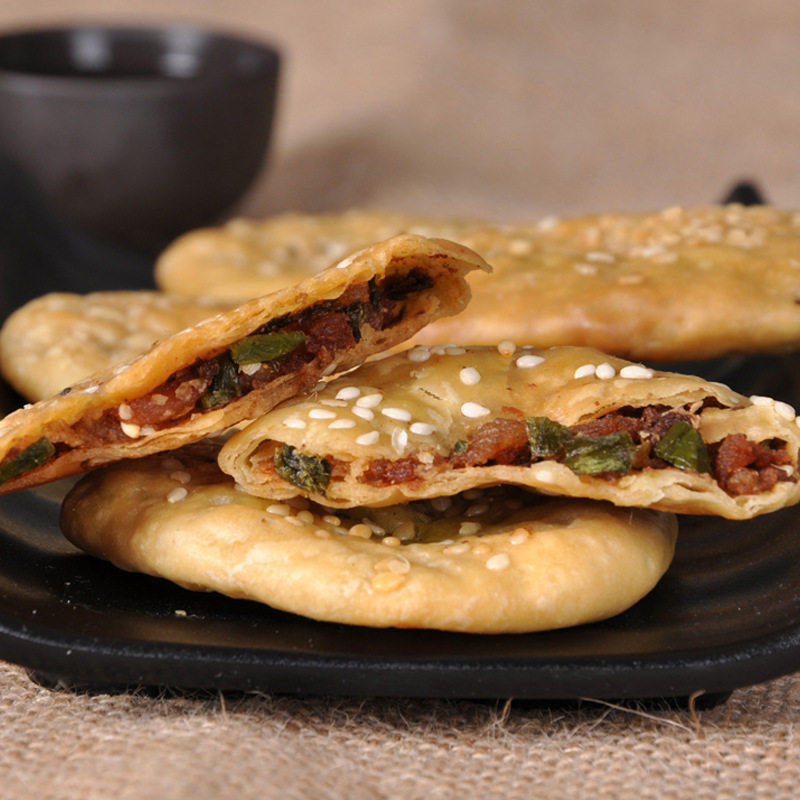 福建光饼100g盒装特产手工零食咸味梅菜肉饼独立装建瓯葱饼