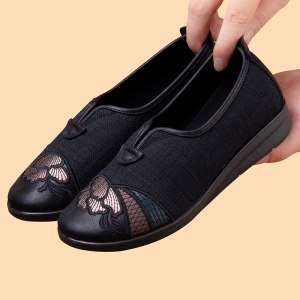 老人鞋圆头老北京布鞋图片