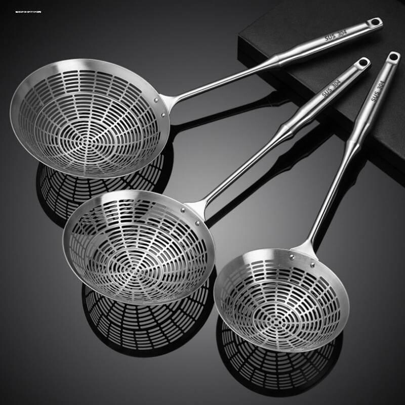 漏勺304不锈钢家用厨房长柄笊篱过滤网火锅油炸捞面饺子大号捞勺