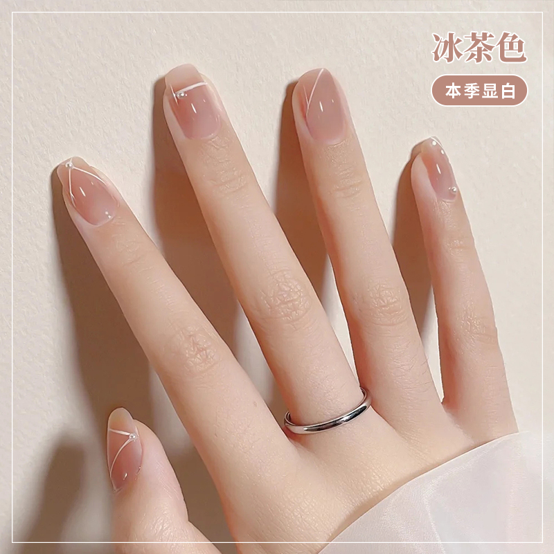冰透果冻裸色指甲油胶2020年新款网红流行色显白玉脂胶美甲店专用