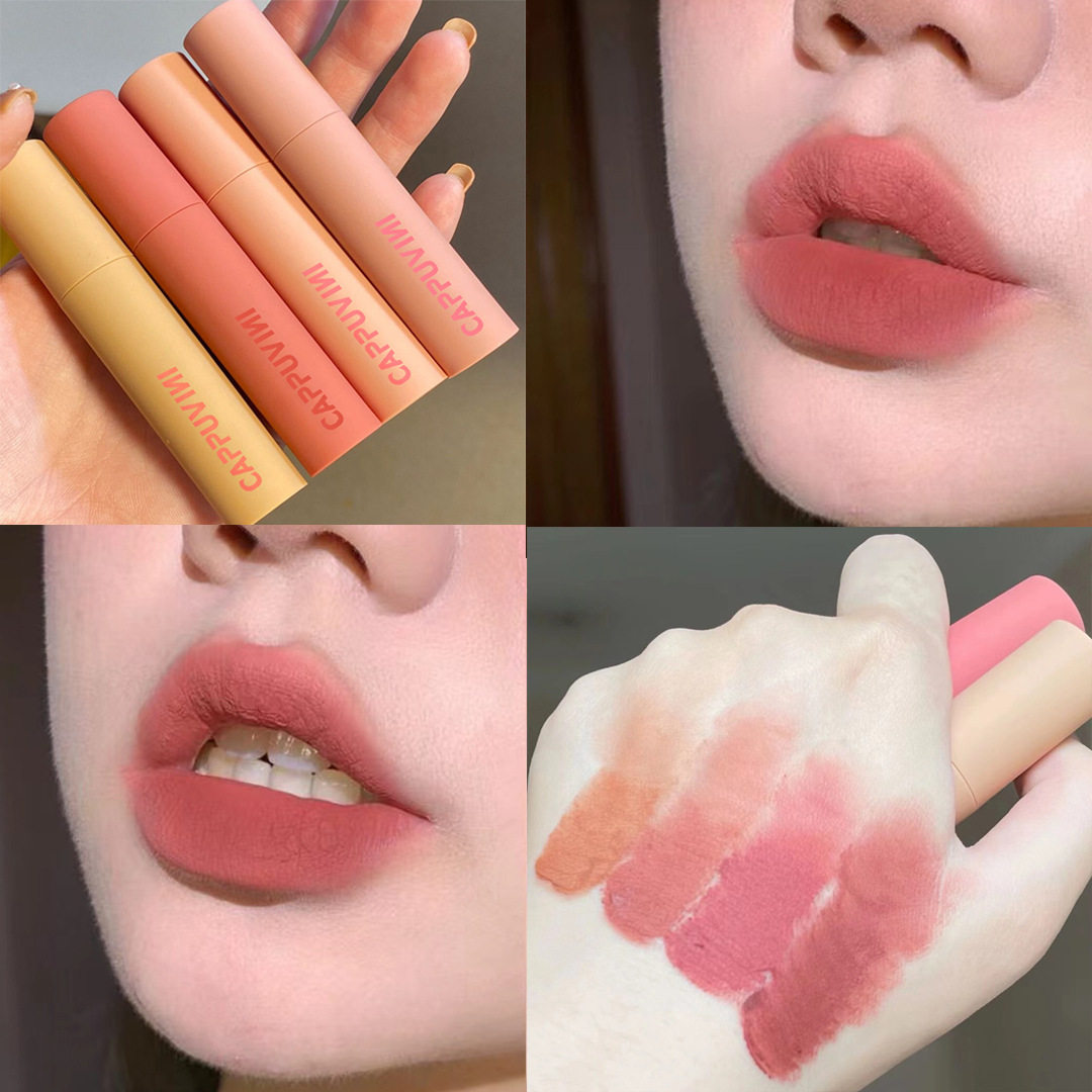 cappuvini/卡泡维妮马卡龙唇泥唇釉奶油杏色口红平价学生碳烤栗子