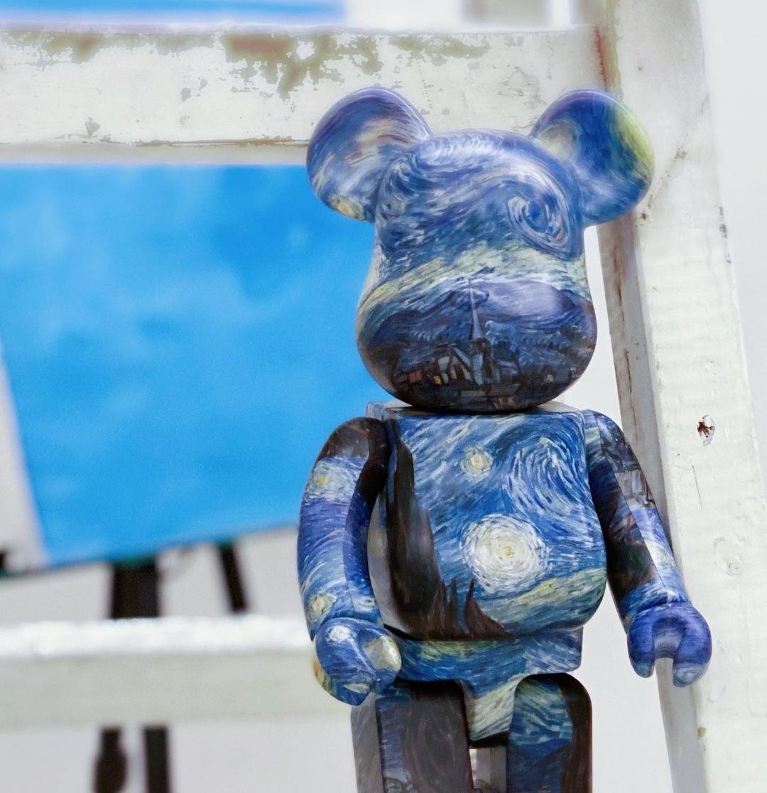 bearbrick暴力熊积木熊文森特梵高星夜400%潮流公仔手办摆件礼物