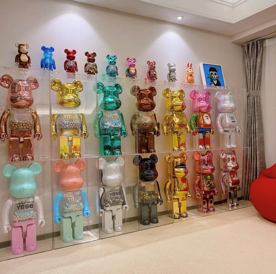 bearbrick暴力熊摆件千秋xgirl不二家玩偶模型积木熊公仔手办400