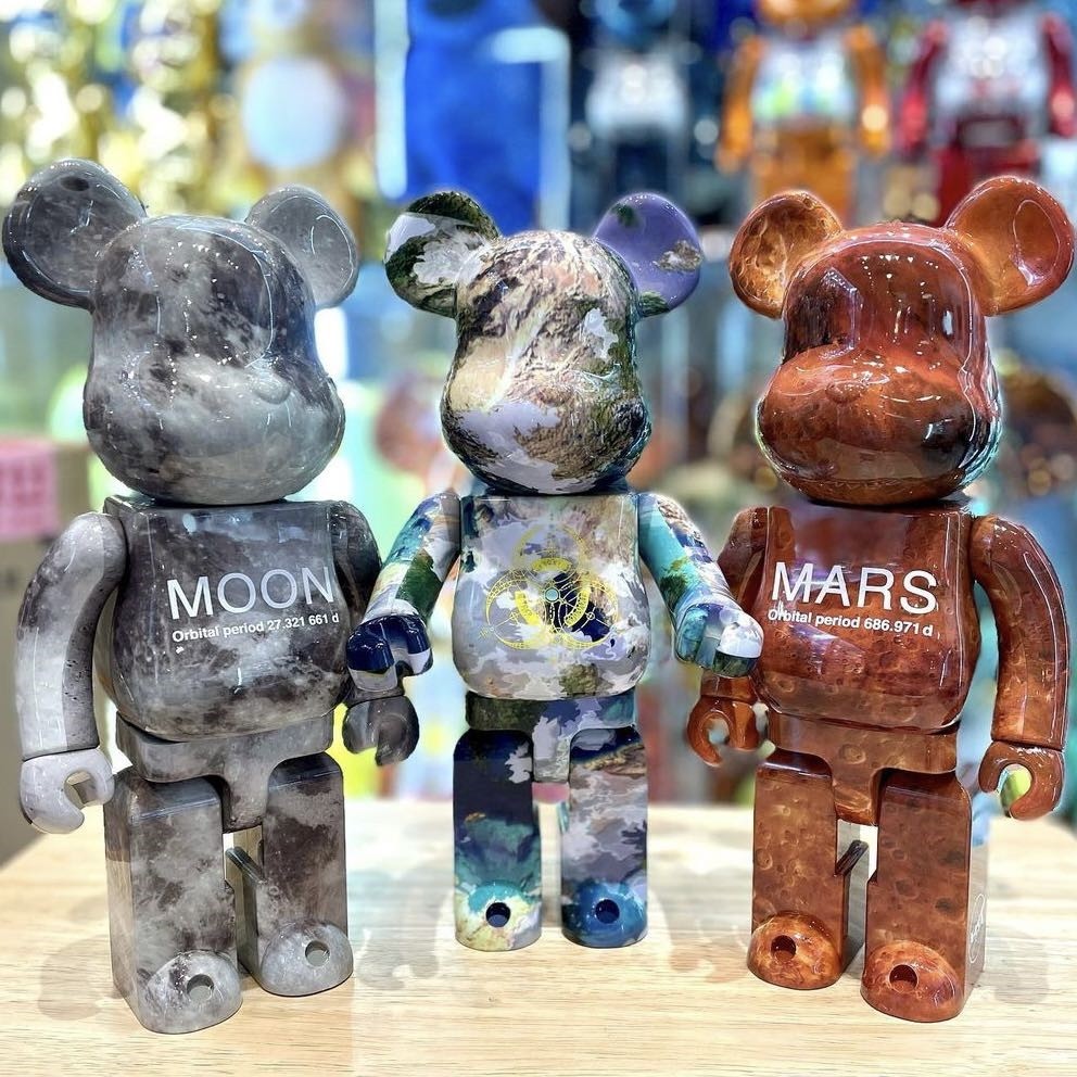 bearbrick暴力熊积木熊月球地球火星400阿波罗潮玩手办摆件1000