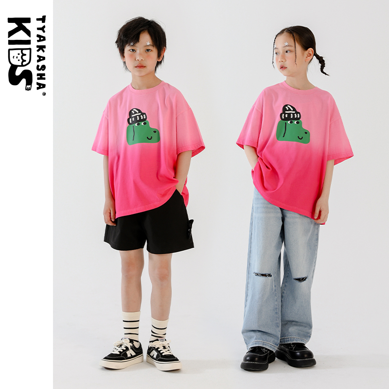 【滑板系列】TYAKASHAKIDS塔卡沙童装T恤男女童半袖上衣宽松短袖t