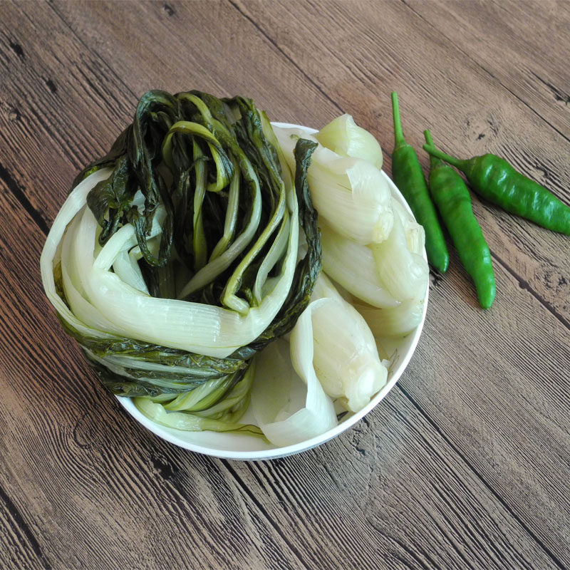 酸腌菜咸菜大全安徽宣城农家自制腌白菜酸菜长杆大白菜下饭菜500g