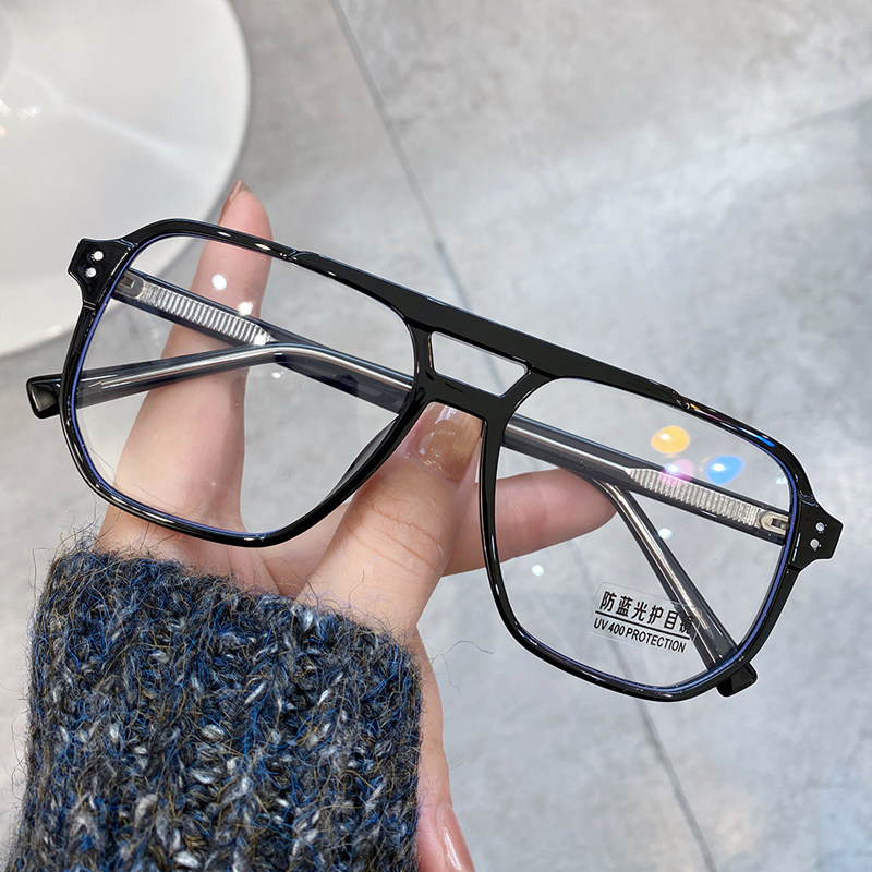 黑框眼镜男潮大框防辐射抗蓝光近视眼镜框素颜神器眼睛女网红圆脸