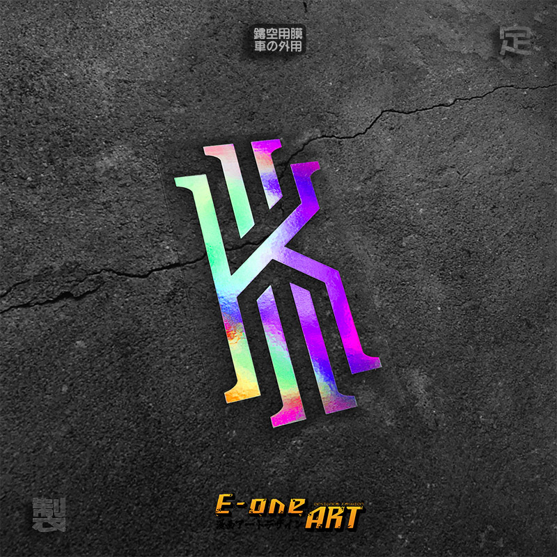 eone镭射车贴nba篮球凯里欧文球鞋logo致敬汽车装饰贴
