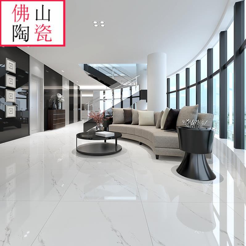 客厅瓷砖北欧卫生间大理石800x800地砖厨房阳台厕所浴室爵士白