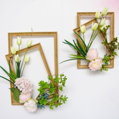 创意仿真花相框假花立体插花花艺画框家居客厅墙面装饰壁挂花摆设